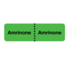 Nevs IV Drug Line Label - Amrinone/Amrinone 7/8" x 3" Flr Green w/Black N-11649